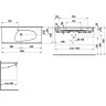 Раковина LAUFEN PALOMBA COLLECTION 120см c LCC с переливом 8.1480.6.400.109.1